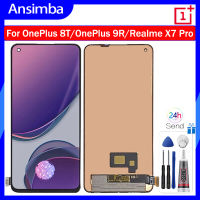 แอนซิมบาโอแอลอีดีอะไหล่จอแสดงผลสำหรับ OnePlus 8T/OnePlus 9R/Realme X7 Pro หน้าจอสัมผัส LCD ชุดประกอบสำหรับ OnePlus 8T OnePlus 9R Realme X7 Pro Lcd