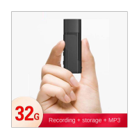 USB Flash Drive MP3 Mini Recorder Pen 3 Functions Digital Audio Recorder 32GB U Disk for PC Meeting Interview