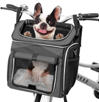 Dog Cat Backpack Bag with Shoulder Strap Cycling Bicycle Basket Carrier for Dogs Cats