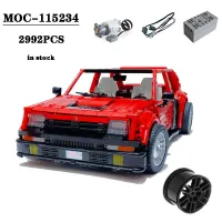 รถแข่ง R5เมืองคลาสสิก MOC-115234รถสปอร์ตเทอร์โบซุปเปอร์คาร์มีสองสี2992ชิ้นของขวัญคริสต์มาสของขวัญวันเกิดของเล่นบล็อกตัวต่อ