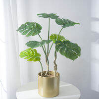 40-60ซม. ประดิษฐ์ Monstera พืช Tropical Palm Tree เต่าพลาสติกใบ Outdooe Plant สำหรับ Home Garden Shop Party Decor