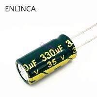 12pcs/lot T26 35v 330UF aluminum electrolytic capacitor size 8*16mm 330UF35V 20% Electrical Circuitry Parts