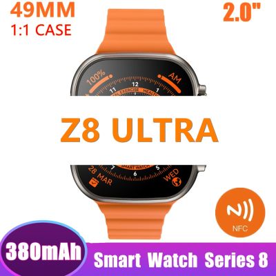 ZZOOI 2022 Z8 Ultra Men Smart Watch Series 8 49mm 1:1 Case Titanium Alloy Bluetooth Call NFC ECG IP68 Waterproof ZD8 Sports Smartwatch