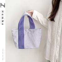 Original Japanese-style Mizuki knot wide-face handbag simple design lunch bag small bag canvas bag hh 【BYUE】