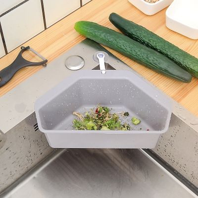 【CC】 sink drain basket multifunctional triangle storage vegetables and fruits sponge kitchen supplies
