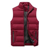 [COD] Cross-border thickened vest autumn and winter new mens warm foreign trade trendy brand coat large size