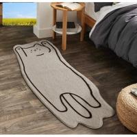 W04 DreamerHouse Cartoon Cat Under Bed Rug Mat Children Room Carpet Bedroom Bedside Blanket