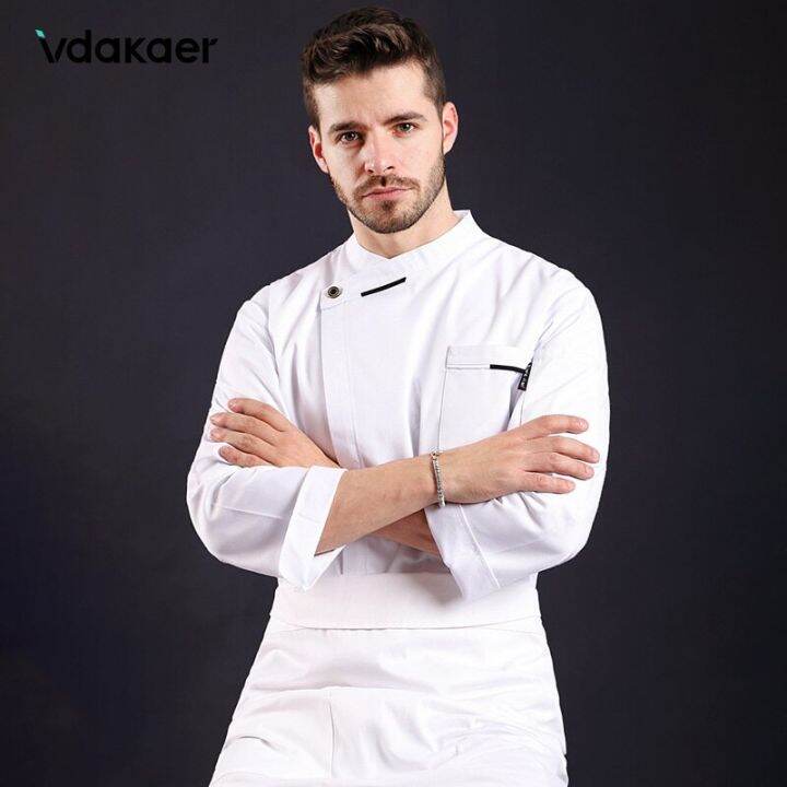 Dickies Shirts For Men Men's Japanese-Style Chef Coat Breathable