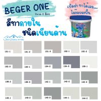 Pro +++ Beger One สีทาภายใน ผสมรองพื้น (สีเทา) ขนาด 8L สีน้ำ สีรองพื้น สีทาบ้าน [ จบครบในตัวดียว ] ราคาดี อุปกรณ์ ทาสี บ้าน แปรง ทาสี ลายไม้ อุปกรณ์ ทาสี ห้อง เครื่องมือ ทาสี