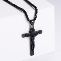 Cross Necklace For Men Women Stainless Steel Byzantine Gold Crucifix Jesus Piece Cross Pendant Necklace Men Jewelry