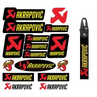 ♘✆ Motorcycle Exhaust Akrapovic Logo Sticker Silencer Muffler Tip Pipe Decal