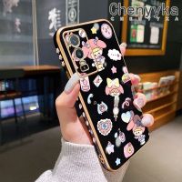 เคส Chenyyka สำหรับ Vivo Y76s Y76 Y74s 5G เคสลายการ์ตูนสาวน่ารักด้านข้างดีไซน์ใหม่ซิลิโคนเคสปกป้องกล่องกันกระแทกกล้องถ่ายรูปฝาปิดเลนส์เต็มรูปแบบ