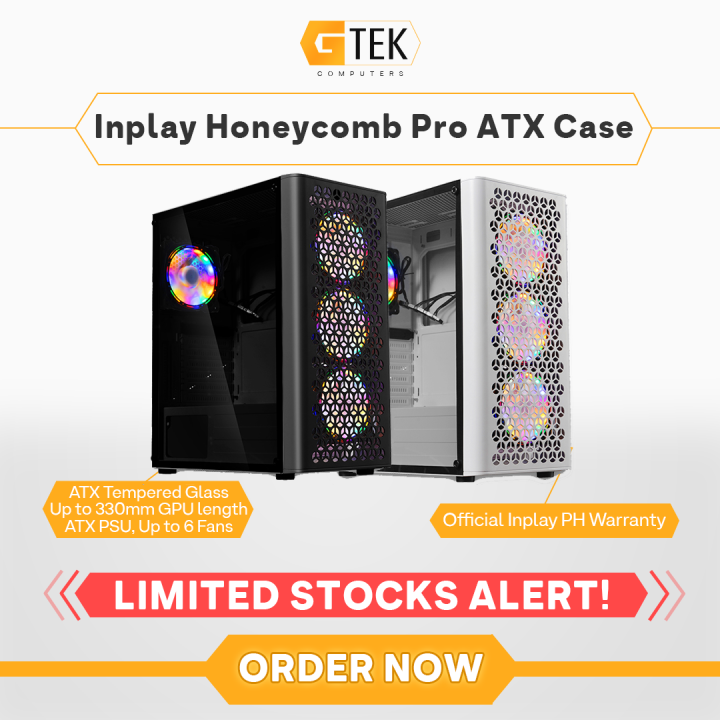 Inplay Honeycomb Pro High Airflow ATX Gaming Case Black / White | Lazada PH