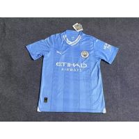 ♛♀ [Fans] 2324 ใหม่ Manchester City เสื้อฟุตบอล แขนสั้น คุณภาพสูง