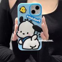 DSFGERGERRSS เคส ไอโฟน สุนัขอำมาตย์สีฟ้าน่ารัก iphone12promax เคสโทรศัพท์มือถือ Apple 13/11 ซิลิโคน xsmax/xr นุ่ม x หญิง