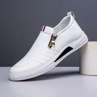 2022 Autumn Mens Shoes New British Casual Shoes Mens Breathable Fashion Business Zipper Trend Joker Soft Shoes