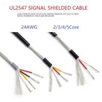 UL2547 สัญญาณสายเคเบิลหุ้มฉนวน24AWG PVC 2 3 4 5 Cores สายไฟหุ้มฉนวนสายทองแดงชุบดีบุกหลายแกนลวดหุ้มฉนวน-5/20เมตร