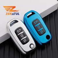 lujie For Renault Kadjar Captur Megane Sandero Stepway Logan Clio 5 Arkana 2020 2021 Car Flip Key Case Cover Protector