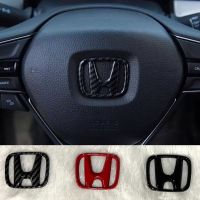 Honda ซีวิค ครอบ logo Honda CITY Civic CRV Accord HRV Jazz คาร์บอนเคฟล่า/ดำเงา/แดง