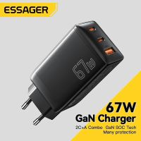 Essager 67W เครื่องชาร์จ GaN QC3.0 PD PPS,เครื่องชาร์จ USB Type C สำหรับ IPhone15 14 13แล็ปท็อปแมคบุ๊ค iPad Xioami Samsung S23