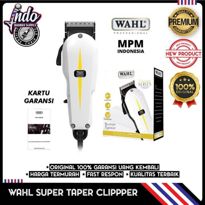 Original Clipper Wahl Super Taper Corded Kabel Wahl Super Taper Mesin Cukur Alat Cukur