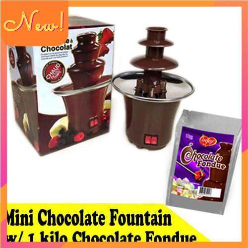 Mini Chocolate Fountain with 1 Kilo Injoy Chocolate Fondue（Quality