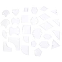 27 Set Mixed Quilt Templates Reusable Transparent Acrylic Pattern Stencil Patchwork Styling Quilting Sewing Supplies