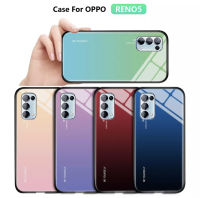 ? Case OPPO Reno5Pro เคสกระจก เคสกันกระแทก เคสออปโป้ เคสกระจกไล่สี ขอบนิ่ม เคสกระจกสองสี Oppo Reno 5pro ?