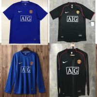 shot goods Top quality 2007 2008 Manchester United Vintage soccer jersey long sleeve