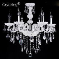 6 Arms Chandelier Crystal Lustres Light Dining Living Room Pendant Luminaria for Home Bar Cafe LED Chandelier Lamp Candelabro