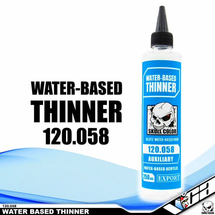 ⭐️ SKULL COLOR 120.058 WATER BASE ACRYLIC THINNER SOLVENT 250ML สีอะครีลิกสำหรับพลาสติก โมเดล VCA GUNDAM