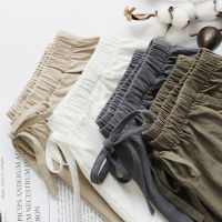 Women Shorts Seluar Pendek Draw String Waist Linen Material Casual Shorts