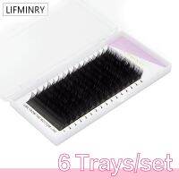 LIFMINRY 6pc JBCCCD all size individual eyelash extension supplies premium faux mink lash for professional salon use natural