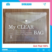 Bìa sơ mi đựng tài liệu A4 trong suốt My Clear Xấp 12 cái, túi lưu trữ hồ