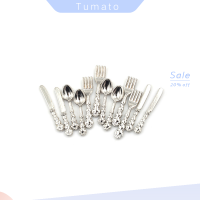 Tumato มีดส้อมสำหรับซุป,1:12บ้านตุ๊กตา Perabot Dapur ของเล่น