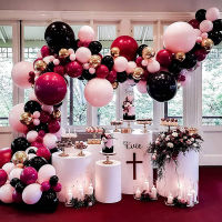 110pcslot Pink Black Red Gold Balloons Garland Arch Kit Black Burdy balloons Birthday Baby Shower birthday Party Decoration