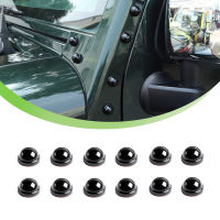 for Jeep Wrangler JK 2007-2017 A-Pillar Screw Protection Decorative Cover Trim Decal Car Exterior Accessories ABS Black Chrome