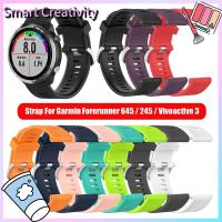 ร้าน EYJNWV สายรัดข้อมือกำไลของแท้สำหรับ Vivoactive 3สายนาฬิกาข้อมือซิลิโคนสำหรับ Garmin Forerunner 645 245 245ม. 20มม. สาย