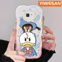 YIWESAN เคสกันกระแทกสำหรับ J2ลายการ์ตูนรูปเป็ดโดนัลด์สีสันสดใสลายคลื่น J7ปลอกสำหรับ Samsung เคสซิลิโคนอ่อนชัดเจนกันกระแทก