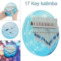 【YF】 17 Keys Kalimba Thumb Painted Sea Mbira Musical Instruments with EVA Storage