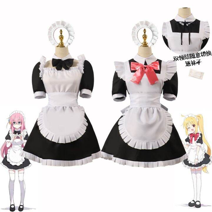 【Original】 Gotou Hitori Cosplay Anime Bocchi The Rock! 【S 2XL】Cute Maid ...