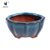 Small Chinese Style Bonsai Pots Breathable Stoneware Bonsai Pots With Holes Bonsai Training Flowerpot Ceramic Crafts Decoration