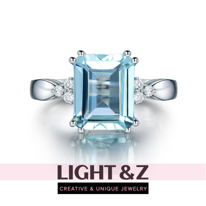 light-amp-z-ขายดีแหวนสี่เหลี่ยมสีฟ้าอ่อนหรูหราของผู้หญิงเครื่องประดับภาพพิมพ์คราแพซแบบฝังวินเทจ