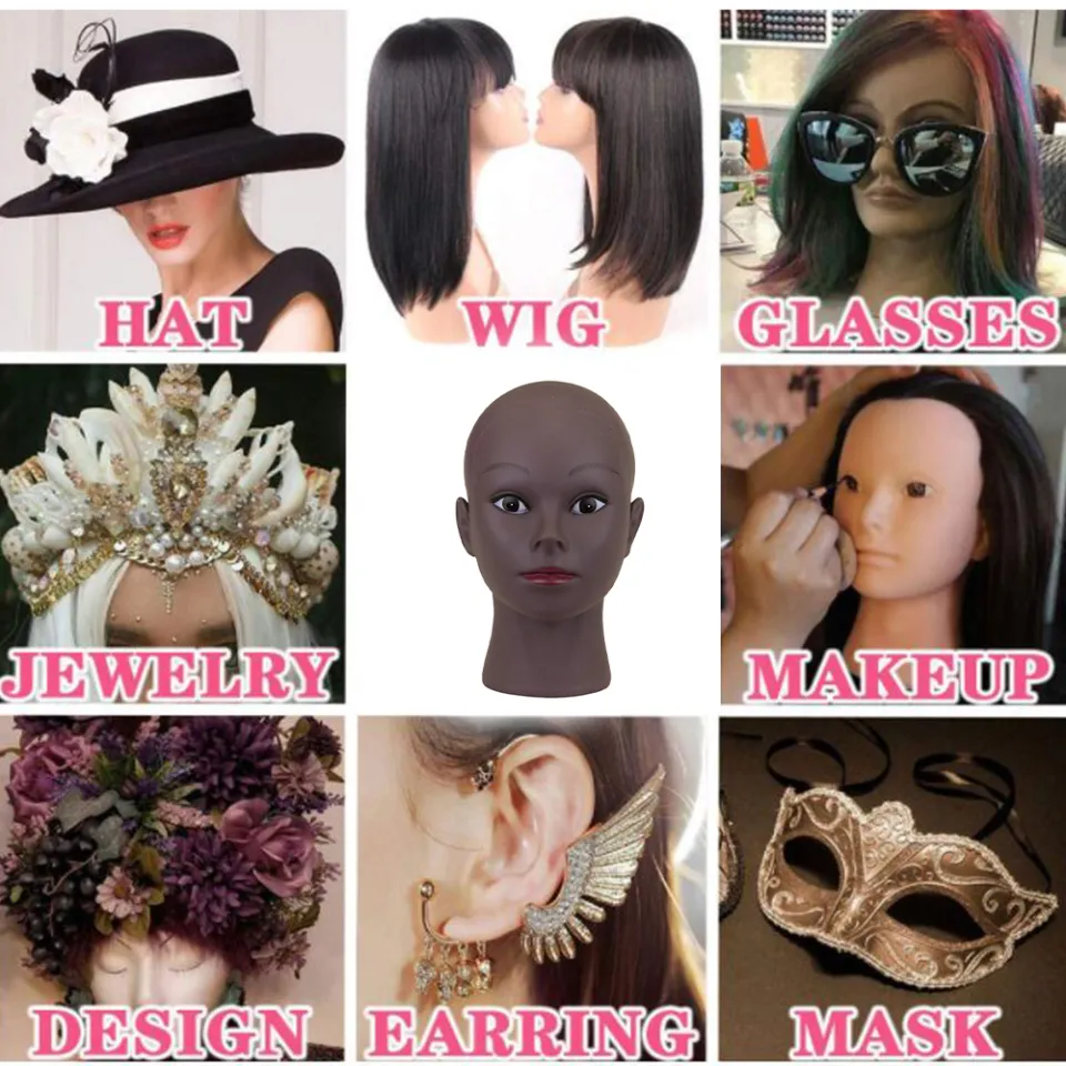 A H S Wig Making Head Bald Mannequin Making Display Hat Display