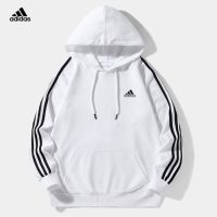 Adidas เสื้อกันหนาวลําลอง แขนยาว มีฮู้ด ทรงหลวม สําหรับผู้ชาย ของแท้ 100%