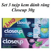 Mini 30g tuýp  3 tuýp Kem đánh răng closeup 30g