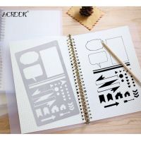 12/20 Pcs Bullet Journal Stencil Set Plastic Planner DIY Drawing Template for Diary Notebook Scrapbook FL Rulers  Stencils