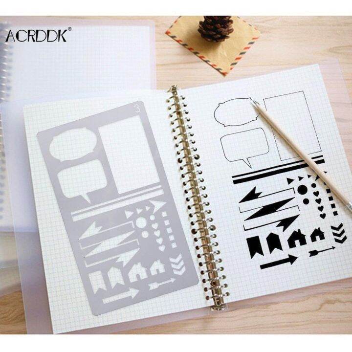 20Pcs Bullet Journal Stencils Plastic Planner Stencils Drawing