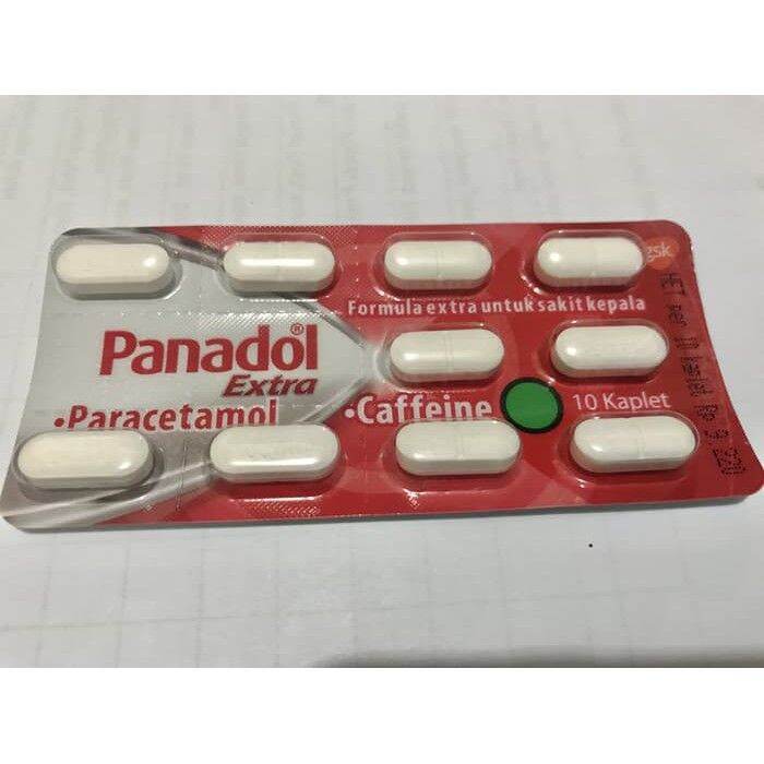 Panadol Extra Merah 1 Strip / 10 Tablet Kaplet / Obat Sakit Kepala ...