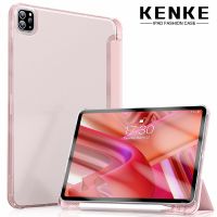 KENKE for สำหรับ iPad เคสพร้อมที่ใส่ดินสอ Rebound ดินสอ เคส iPad ป้องกันการดัด DIY เคสใสสำหรับ iPad Air4 Air 5 2022 mini6 mini 5 iPad 7th 8th 9th gen 2021 Pro 11 2020 iPad 5th 6th Air 3 2019 Pro 10.5 หุ้มด้วย Soft TPU Soft Edge